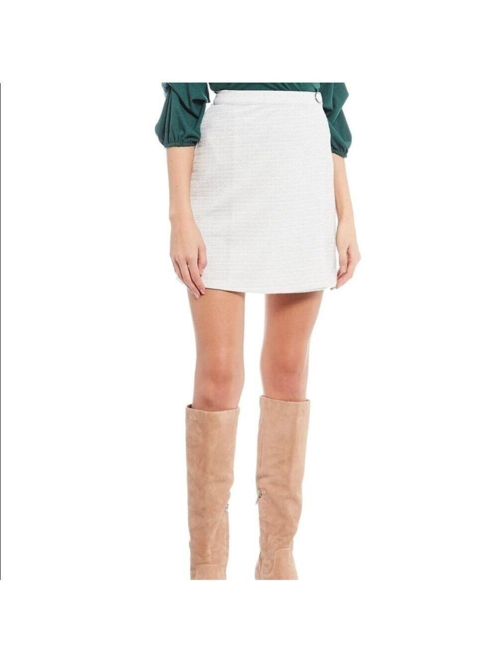 Lily Star White/Silver Wrap Skirt NWT